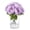 Purple, variant on Enova Home Artificial Flowers Silk Peony Fake Flowers Arrangement in Cylinder Glass Vase with Faux Water for Home Office Wedding Decoration (Purple)