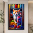 thumbnail image 2 of Pintura de diamante 5D DIY Kit de gato de taladro redondo completo Artesanía de decoración del hogar (A7459) Hugtrwg Para estrenar, 2 of 9