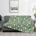 thumbnail image 2 of Uemuo Mushrooms Gnome Printed Throw Blanket for Couch, Fluffy Fuzzy Blankets for Bed, Sofa, Cozy Flannel Faux Fur Blanket-50"x40", 2 of 6