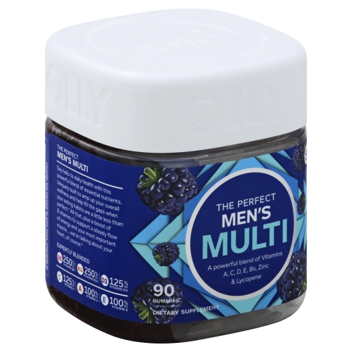 OLLY The Perfect Mens Multi Blackberry Multivitamin Gummies 90 Ct