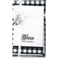 thumbnail image 5 of Pavilion Gift Company Checkered Patterned Kitchen Bathroom Tea Towels, 27.5"L x 19.75"W, Black & White, 5 of 8