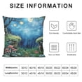 thumbnail image 5 of Orinice Mushrooms Rocks Full Moon Graphic Decorative Men Women Boy Girl Room Cushion Throw Pillow Cover 18x18in, 5 of 5