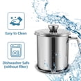 thumbnail image 3 of WhiteRhino 68oz Bacon Grease Container with Strainer ,2L Stainless Steel Storage Can for Cooking Oil,Kitchen, 3 of 7