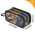 thumbnail image 3 of ALAZA Boho Artistic Turkey Pencil Case Bag 3 Compartment Pen Pouch Large Storage Holder Box Organizer, 3 of 8