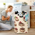 thumbnail image 5 of Yayeee Freestanding Laundry Hamper with Handle Collapsible Large Storage Basket for Clothes, Strawberry Cake, 5 of 7