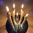 thumbnail image 7 of Holloyiver Halloween Witch Finger Candles, Horror Spooky and Realistic Novelty Finger Candle for Halloween Gothic Decorations (Skeleton Primary Color), 7 of 7