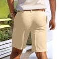 thumbnail image 3 of Zimjoy Men's Golf Shorts with Pocket 7" Elastic Waist Quick Dry Water Resistant Chino Shorts for Casual Office Dress Work, Khaki S, 3 of 5