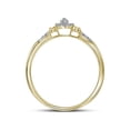 thumbnail image 2 of FB Jewels 10k Yellow Gold Marquise Diamond Bridal Wedding Ring Band Set 1/5 Cttw Size 8, 2 of 3