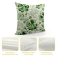 thumbnail image 4 of Awypu  Spring Summer Green Flower Clover Pillow Cases St Patricks Pillow Covers 18x18 Lucky Charms Throw Pillow Covers St Patricks Home Decor for Couch Bed Sofa, 4 of 5