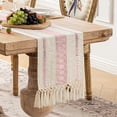 thumbnail image 7 of Table Runner Boho 70 Inches, Farmhouse Table Decor with Long Tassels, Rustic Cotton Linen Runner for Dining Room, Fall and Wedding, 11x70 Inches, 7 of 7