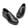 thumbnail image 5 of BURUDANI Women Slip-On Faux-Leather Dressy Loafers Round-Toe Office Work Shoes with Arch Support, 5 of 5