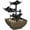 black&brown base, variant on Indoor Table Fountain with LED Lights, USB Waterfall Fountain Decor