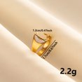 thumbnail image 3 of Anillos abiertos de esmalte blanco de color dorado bohemio, anillo de dedo ajustable de acero inoxidable irregular de lujo para mujer, regalos de joyería con abalorios, 3 of 5