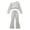 Grey, variant on ZIXKCGDSE Teen Girls Clothes Off Shoulder Sweatshirt and Wide Leg Pants Set 2 Piece School Outfit Size 13-14 Years