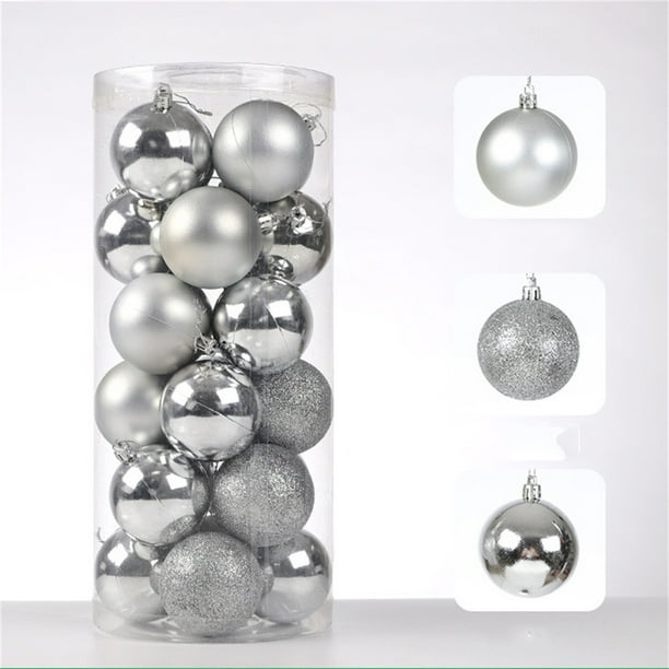 Xihbxyly Adornos Navideños Irrompibles, Bolas Brillantes Mate de 60 Mm de Diámetro, Paquete de 24, Decoración Navideña para El Hogar, La Oficina, Ideal para Fiestas, Eventos y Celebraciones.