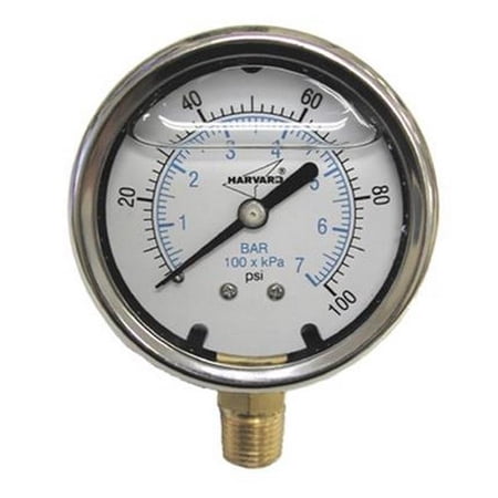 American Granby ILPG60254L Stainless Steel Pressure Gauge