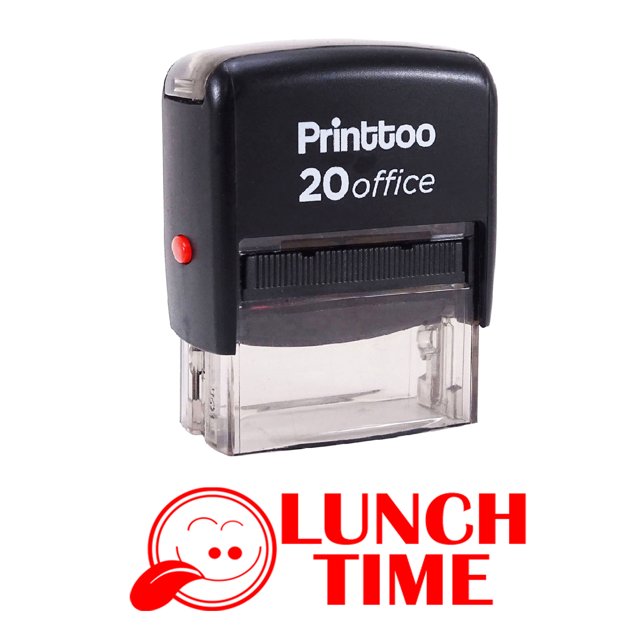Printtoo LUNCH TIME Self Inking Rubber Stamp Office Stationary Custom Stamp-Red