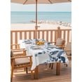 thumbnail image 2 of Outdoor Tablecloths with Umbrella Hole & Zipper, Navy Blue Eucalyptus Tablecloth Rectangle 60x84 Inch, Watercolor Spring Weeping Botanical Waterproof Table Cloth, Patio/Pool/Picnic Table Covers, 2 of 8