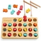 thumbnail image 1 of Juegos de pesca magnéticos de madera, juguetes de habilidades motoras finas, rompecabezas de clasificación de colores del alfabeto ABC, alfabeto cognitivo Montessori, regalos preescolares adecuados p TUNC Sencillez, 1 of 3
