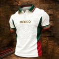 thumbnail image 5 of Zimjoy Men's Mexico Soccer Jersey Shirt 2026 World Soccer Game National Team 2D Graphic Collared Short Sleeve Polo Shirts White XL, 5 of 5