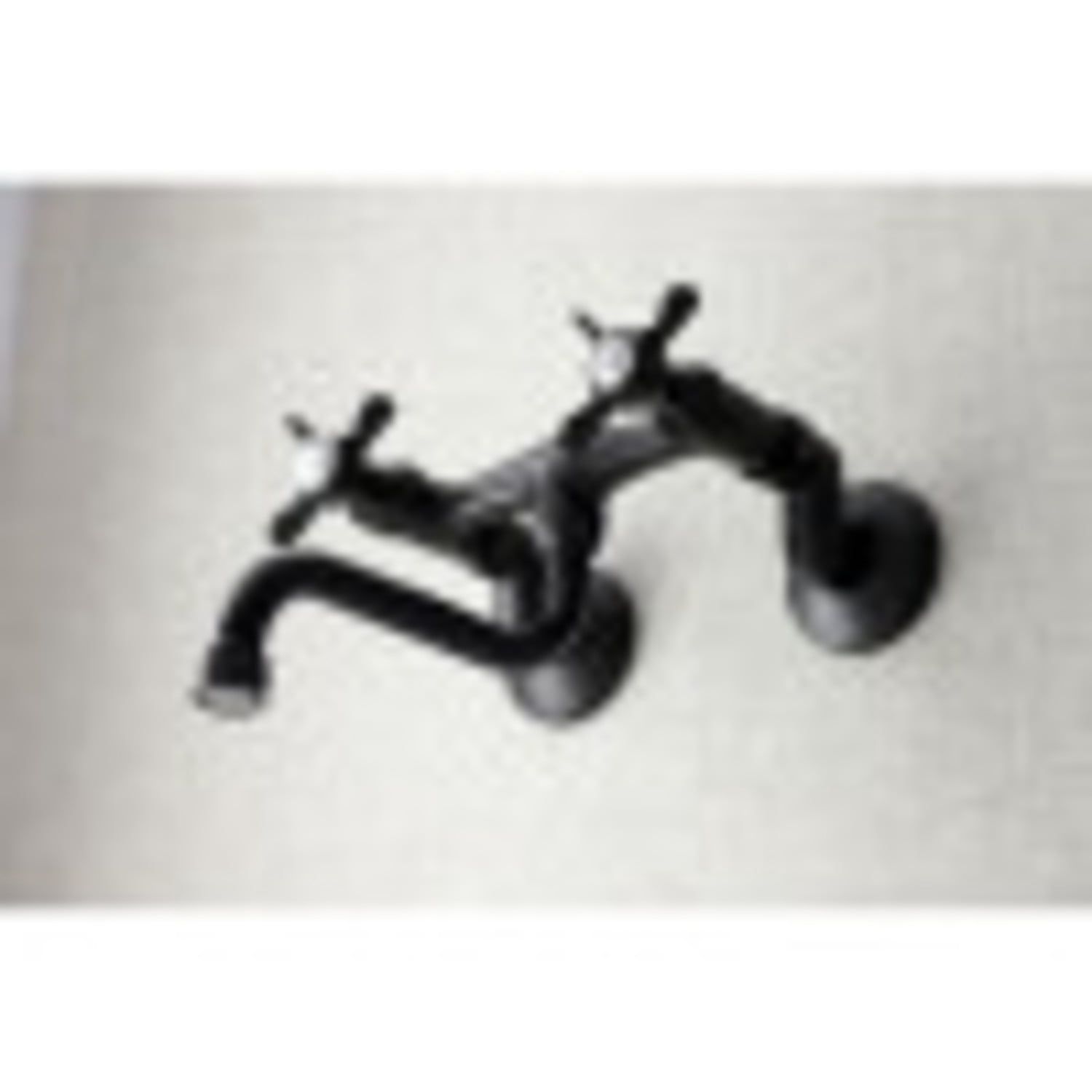 Kingston Brass KS116MB Essex Two Handle Wall Mount Bathroom Faucet, Matte Black