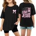 thumbnail image 1 of WENXIAOO T-shirts Filles Manches Courtes Col Rond T-shirts Graphiques Mode Tenues d'Été pour Filles T-shirts Filles, 1 of 4