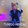 thumbnail image 2 of C-CRAFT Tuxedo Rental Neon Light Led Sign 27 inch for Tuxedo Rental Shop Wall Art Decor, 2 of 5