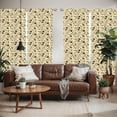 thumbnail image 2 of Ambesonne Polka Dots Window Curtains, Brown Coffee Cups, Each 28" W x 95" L, Cream and Brown, 2 of 5