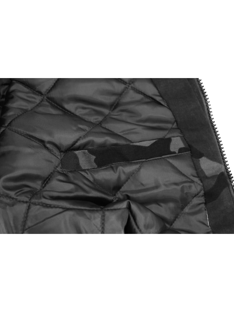 Men's Camo Quilted Insulated Jacket With Removable Hood - Heavyweight Winter Hunting Coat