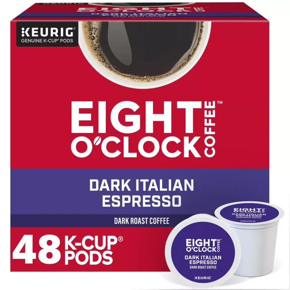 Eight O Clock, Dark Italian Roast, 48 K-Cup Pods, Dark Roast Coffee