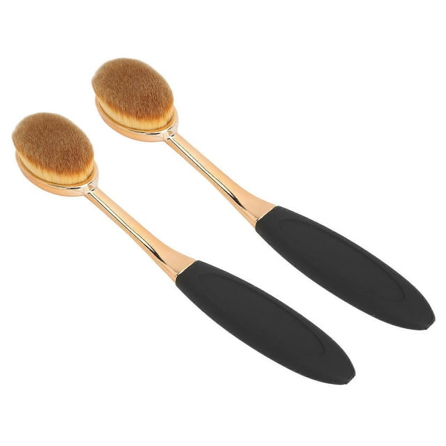 2pcs Toothbrush Makeup Brush PA Resin Handle Bendable Oval Head Cosmetic Brush Application