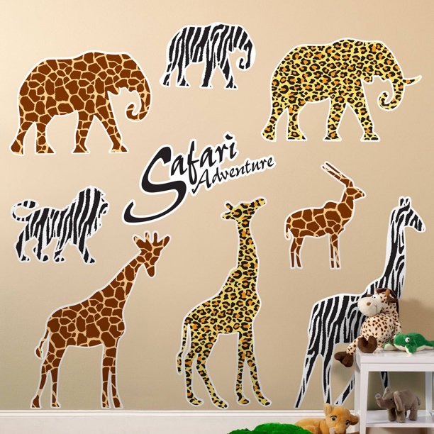 Safari Animal Adventure Giant Wall Decorations