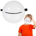 thumbnail image 1 of Cubierta De La Cara Unisex De Halloween Con Banda Elástica Sonrisa Blanca Cosplay Cubierta De La Cara Accesorios De Disfraces De Anime De Dibujos Animados Para Fiesta De Disfraces Eigraketly HA037873-00, 1 of 1