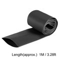 thumbnail image 4 of Uxcell Heat Shrink Tubing, Shrink Tube Cable Sleeve 3.3ft Black 1.57 in, 4 of 6