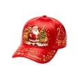 thumbnail image 3 of Basysin Christmas Printed Baseball Cap Adjustable Curved Hat Lightweight Breathable Casual Sun Hat Holiday Pattern Outdoor Headwear for Men Women Hat, 3 of 5