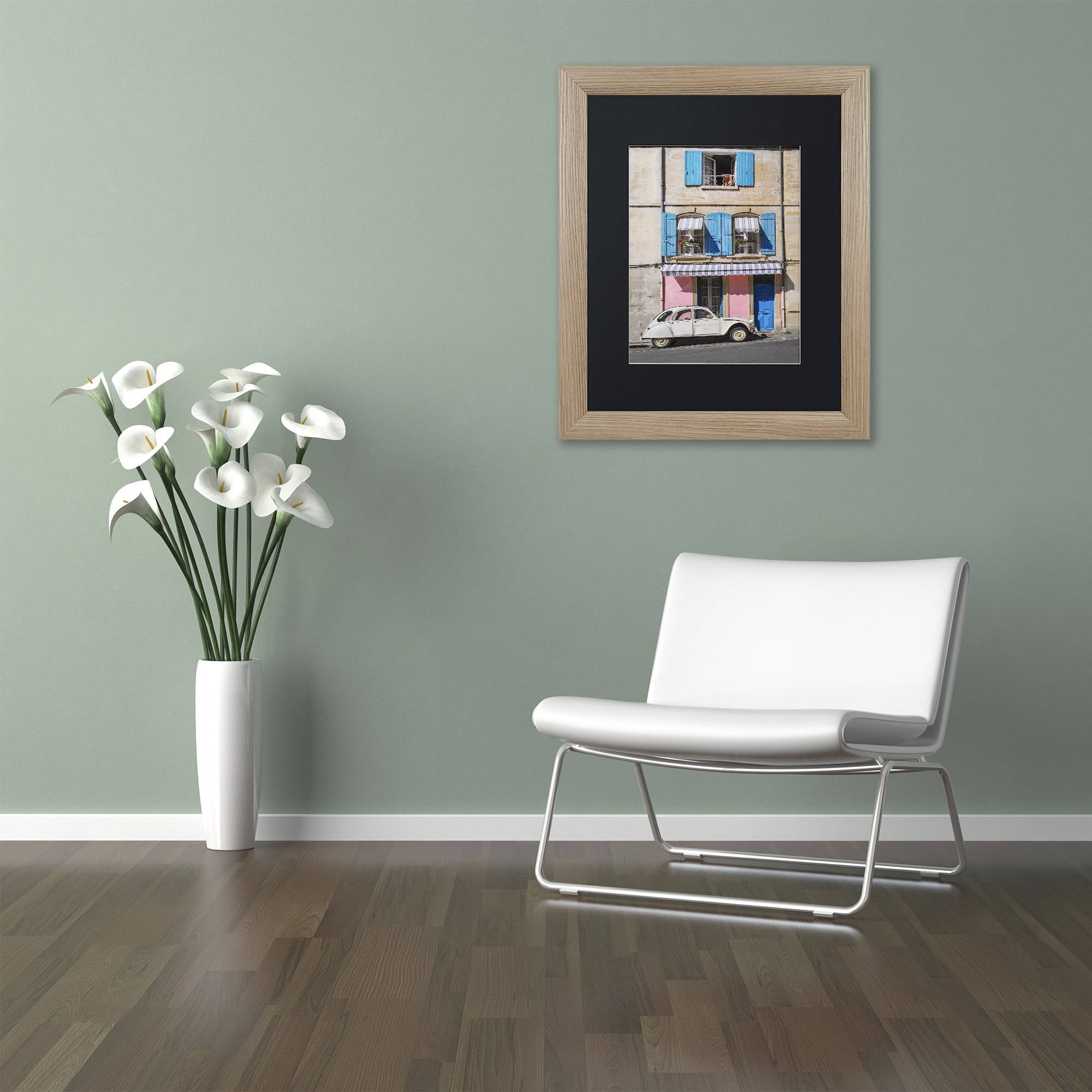 Trademark Fine Art "Woman at the Window" Canvas Art by Michael Blanchette Photography Black Matte, Birch Frame