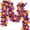 A002- Color B, variant on Halloween Garland 80 Inch Tinsel Decor with Orange Pumpkins Black Spiders Purple Bats Halloween Decorations Indoor Outdoor Halloween Party Decor for Home Mantel Porch Wall 1 Pack