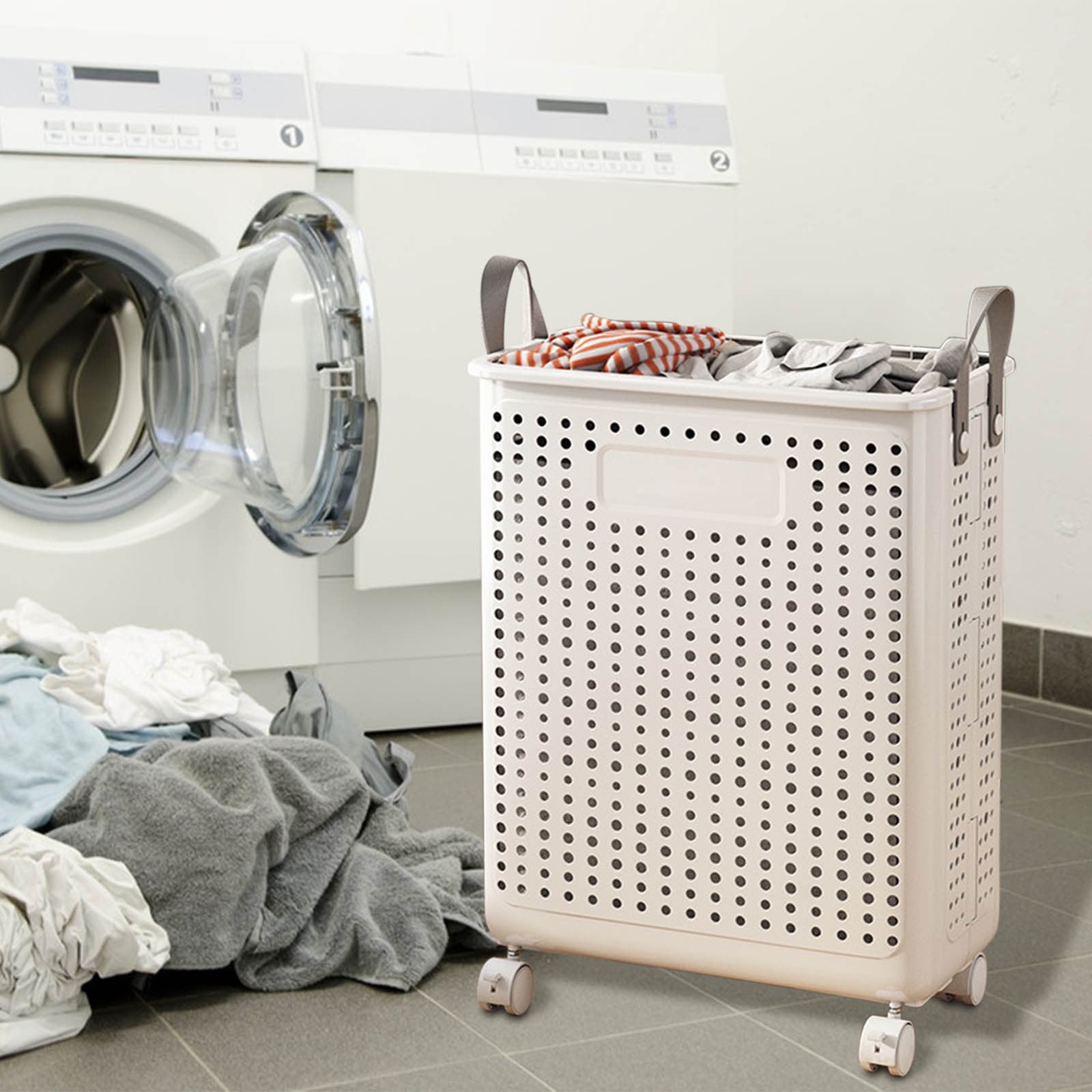 Tgbvmt Large Foldable Dirty Clothes Laundry Basket Space Saving Collapsible Storage Basket Family Loads Organizer For Bathroom Balcony Bedroom Household Dirty Clothes Snacks Home Decor Laundry Bags
