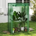 thumbnail image 2 of Costway 39” x 20” x 59” Portable Mini Greenhouse with Roll-Up Zippered Door, Indoor Outdoor Green, 2 of 11