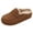 Brown, variant on Womens Fleece Lined Mules Suede Penny Loafer House Slippers Outdoor Indoor Slip on Warm Plush Casual Shoes Size 6-9.5