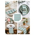 thumbnail image 4 of nqOlkjepod Aqua Grey Stripe Cloth Napkins Set of 6 Reusable Dinner Napkins, Minimalist Farmhouse Striped Cocktail Napkin Washable Table Napkins for Wedding/Holiday Party/Baby Shower 20"x20", 4 of 8