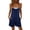 Navy, variant on Bloomae Summer Casual Rompers for Women Loose Comfy Wide Leg Short Jumpsuits Sleeveless Spaghetti Strap One Piece Beach Jumpers With Pockets