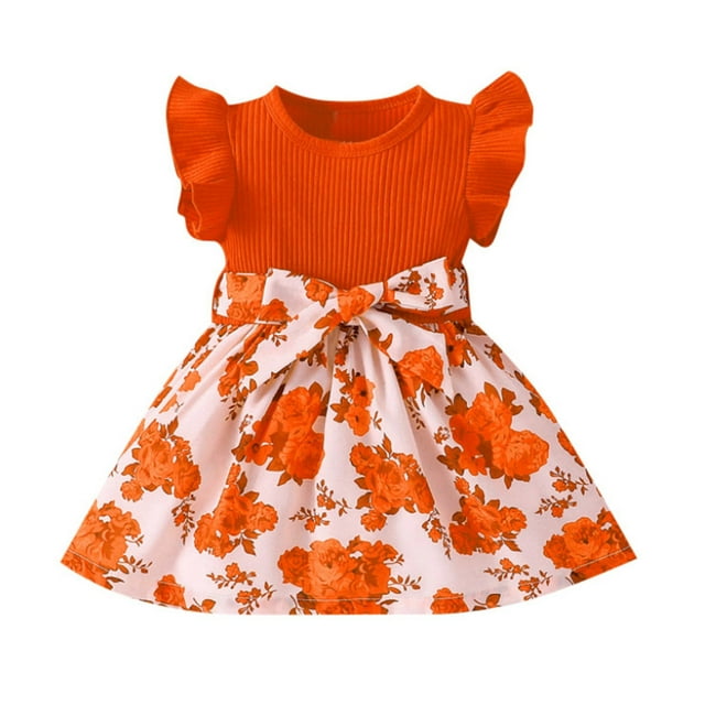 Robes Décontractées pour Filles Robe Ligne A Robe Fluide Ado Robe d'Été Enfants 9-12 Mois