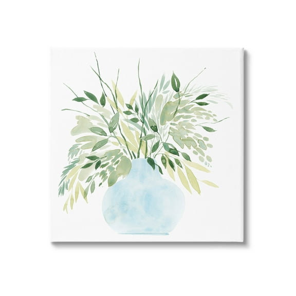Stupell Industries Layered Watercolor Style Plant Leaves Graphic Art Gallery Wrapped Canvas Print Wall Art, Design by Grace Popp
