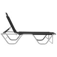 thumbnail image 2 of vidaXL Chaise Longue Aluminium et Textilène Noir, 2 of 5