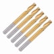 thumbnail image 4 of 5-Piece Single Flute Spiral End Mills, Titanium Coated, HSS Cutters, 4x12x45mm Metric Size, 4 of 5