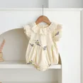 thumbnail image 1 of Vestido volador de encaje de estilo coreano para niña, vestidos de princesa florales bordados, mono encantador para bebé, trajes para hermana, 1 of 6