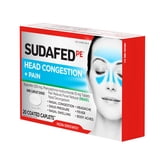 Sudafed PE Non-Drowsy Head Congestion + Pain Relief Caplets, 20 ct ...