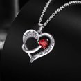 thumbnail image 4 of Women Jewelry 18k White Gold Plated Engraved Words Love Heart Pendant Necklace, 4 of 6