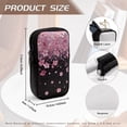 thumbnail image 6 of SEANATIVE Dual Compartment Eyeglasses Case Zipper Sunglasses Pouch Shockproof Lightweight Travel Eyewear Organizer Portable Glasses Pouch for Work Vacation Trips, Pink Cherry Blossom Black, 6 of 7